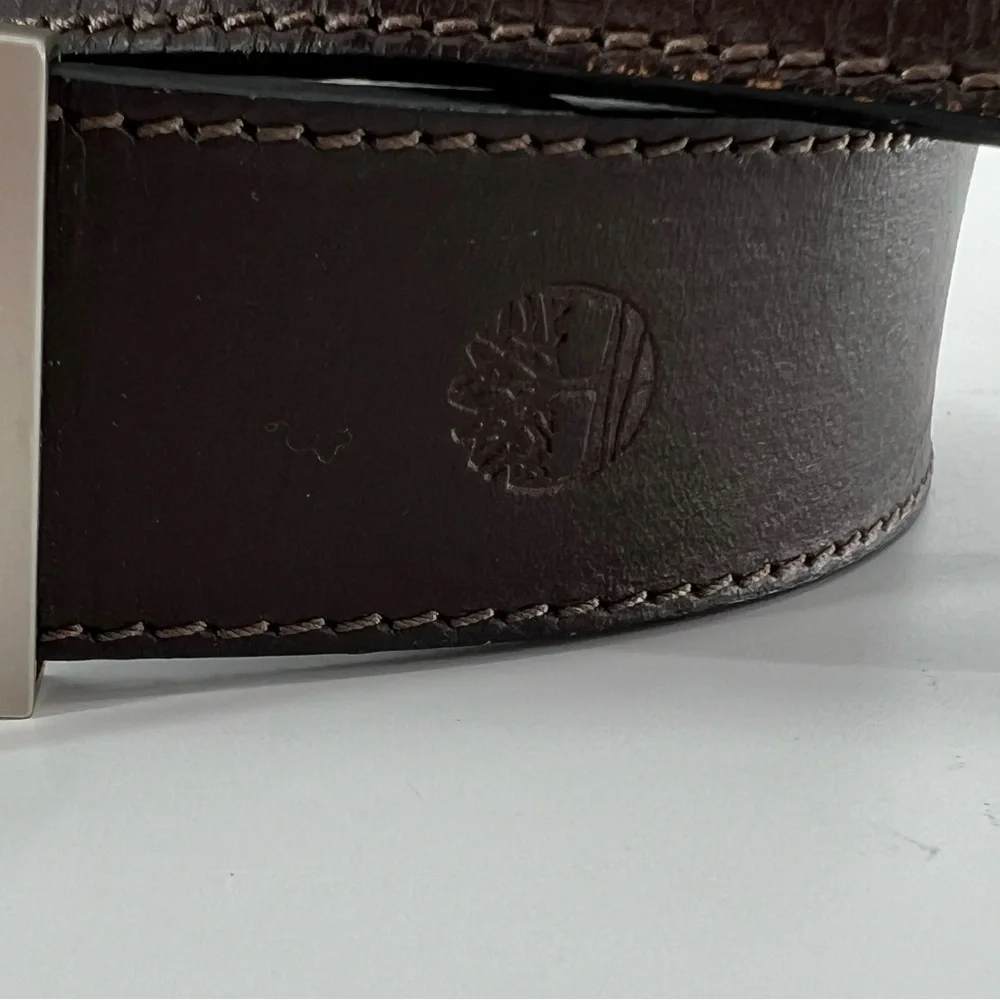 Vintage Timberland Leather Dark Brown Belt 40‎